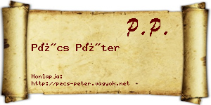 Pécs Péter névjegykártya